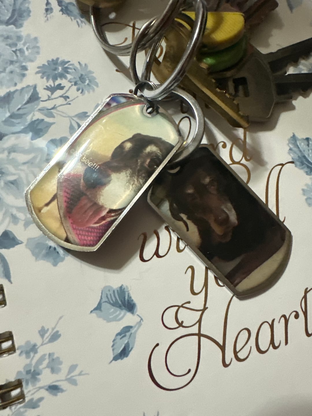 Customer photo review of Personalized Pet Keychain