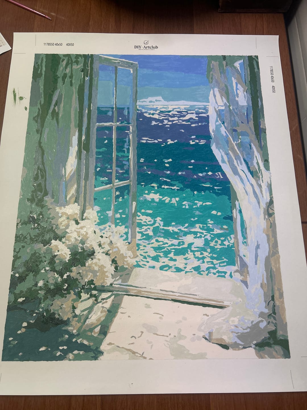 Customer photo review of By the Azure Window | Paint by Number