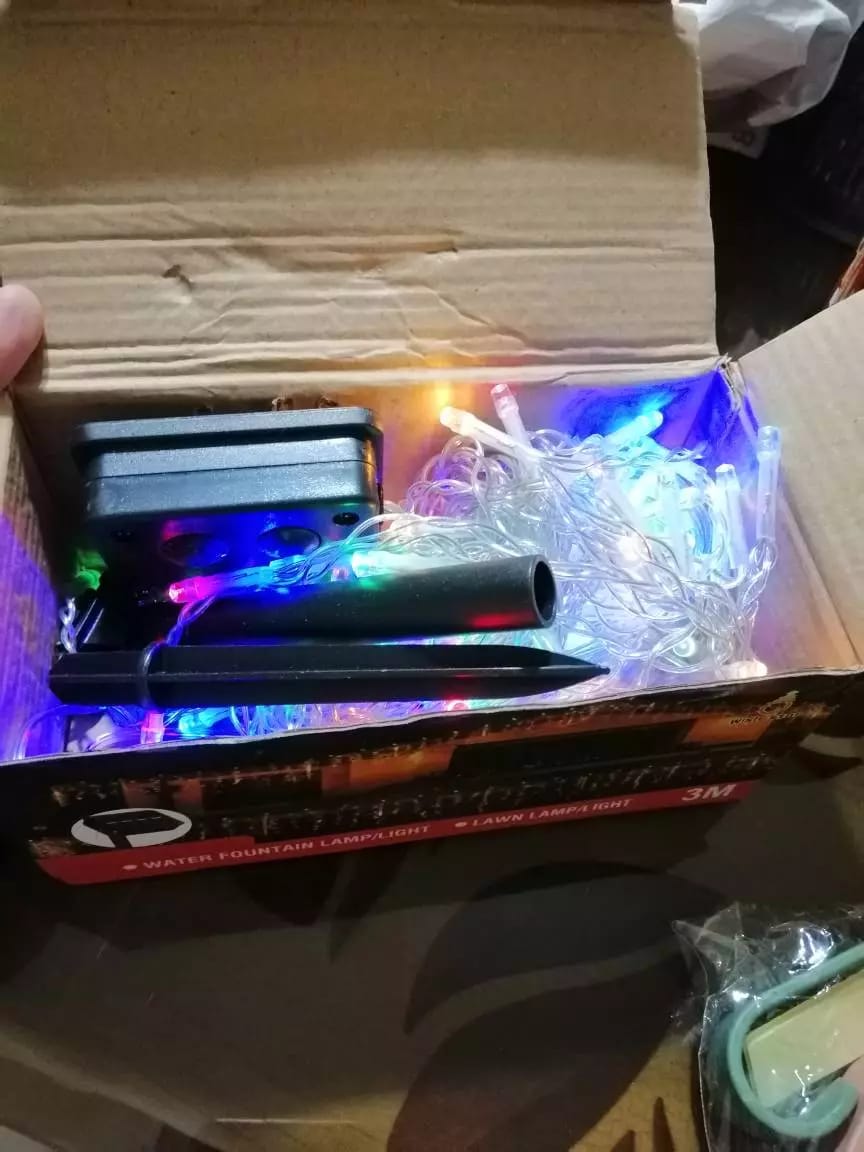 Customer photo review of Solar Curtain Light LED Outdoor Waterproof Christmas Lights