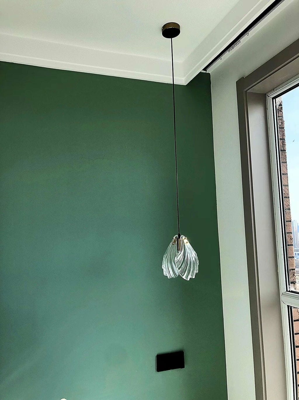 Customer photo review of Glass Pendant Light, Nested Glass Globe, Brass Hardware, Cluster