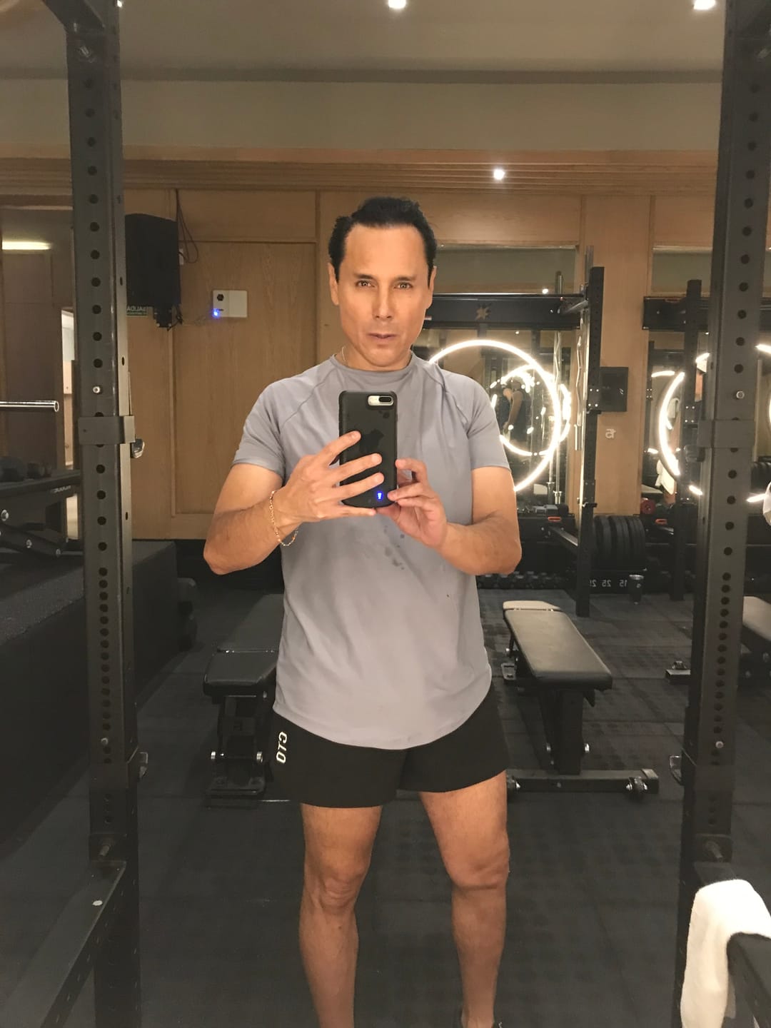 Customer photo review of Artial Performance Tee - Steel Blue