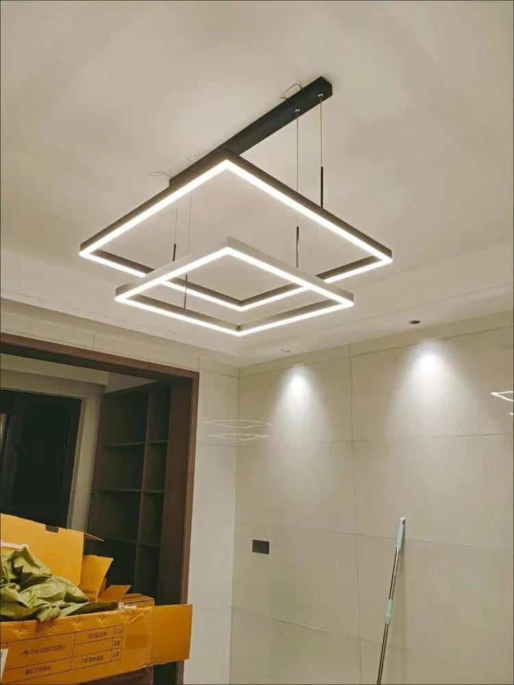 Customer photo review of Iron and Acrylic Chandelier, Integrated LED, 40–150 cm