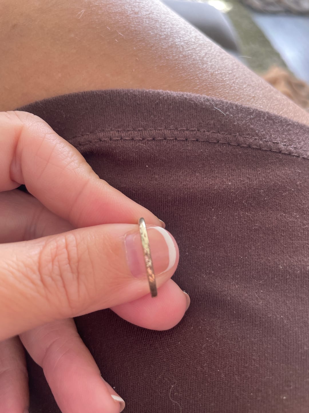 Customer photo review of Sapphire V Band Stacking Ring