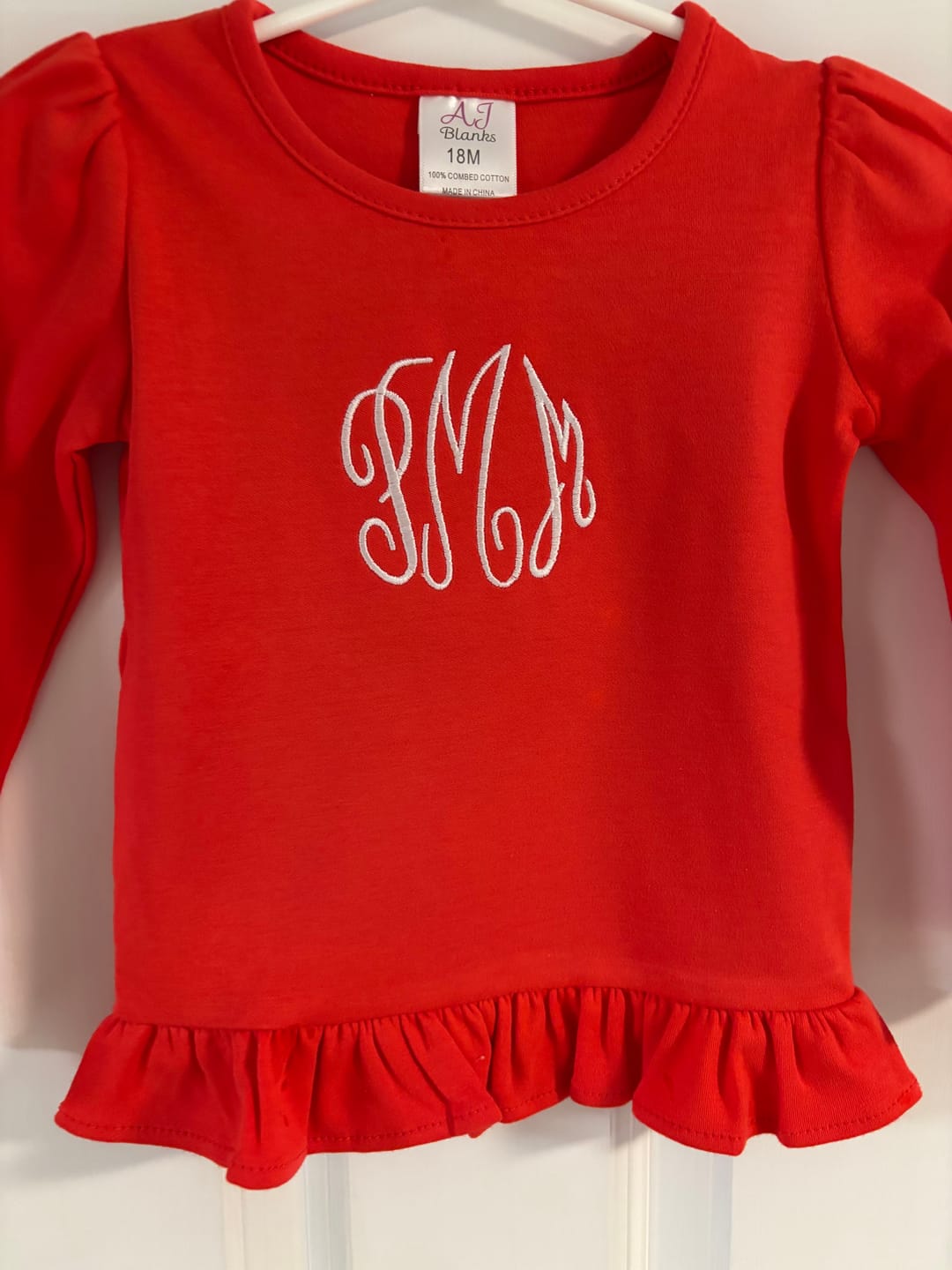 Customer photo review of Girl's Long Sleeve RUFFLE Shirts