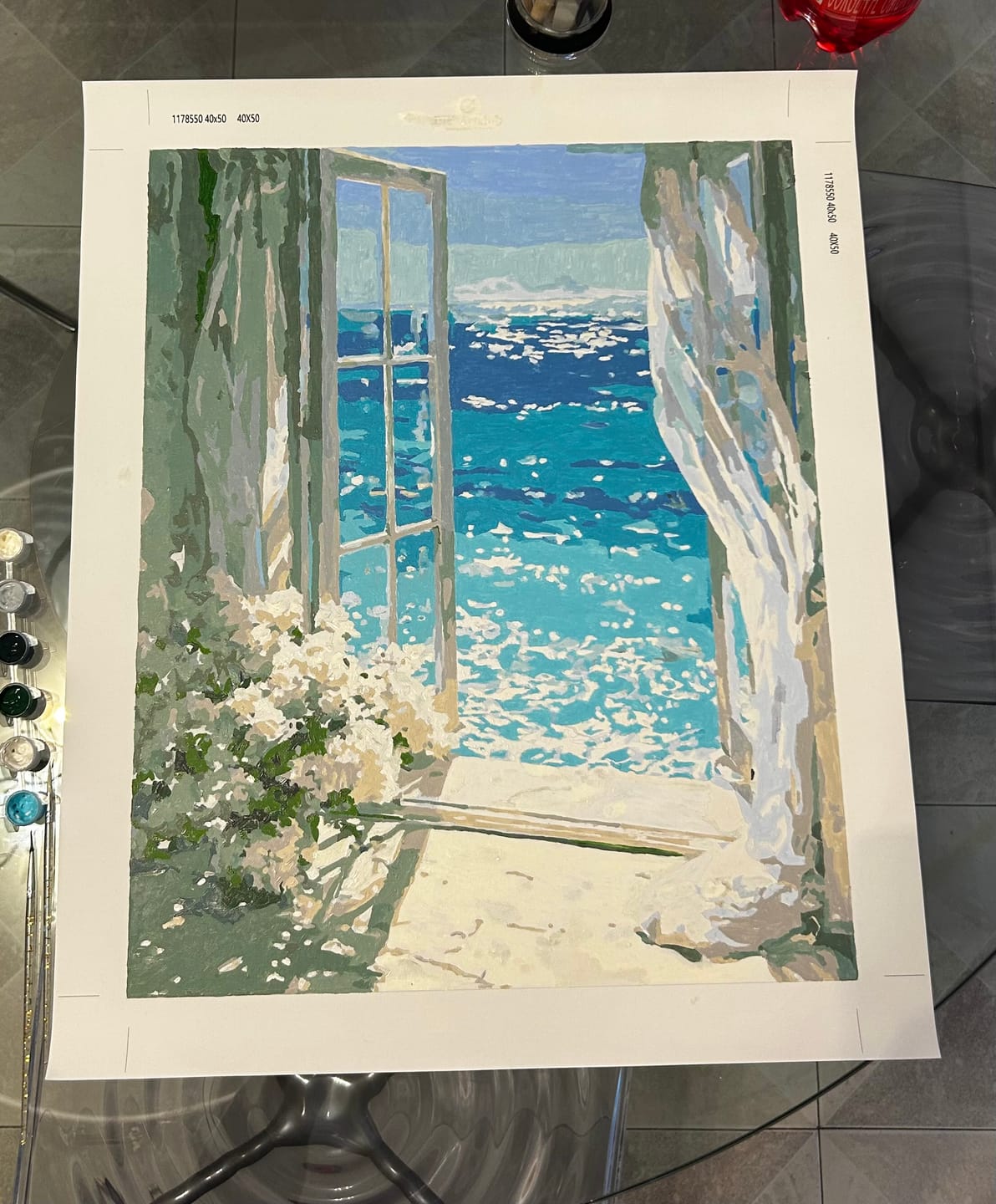 Customer photo review of By the Azure Window | Paint by Number
