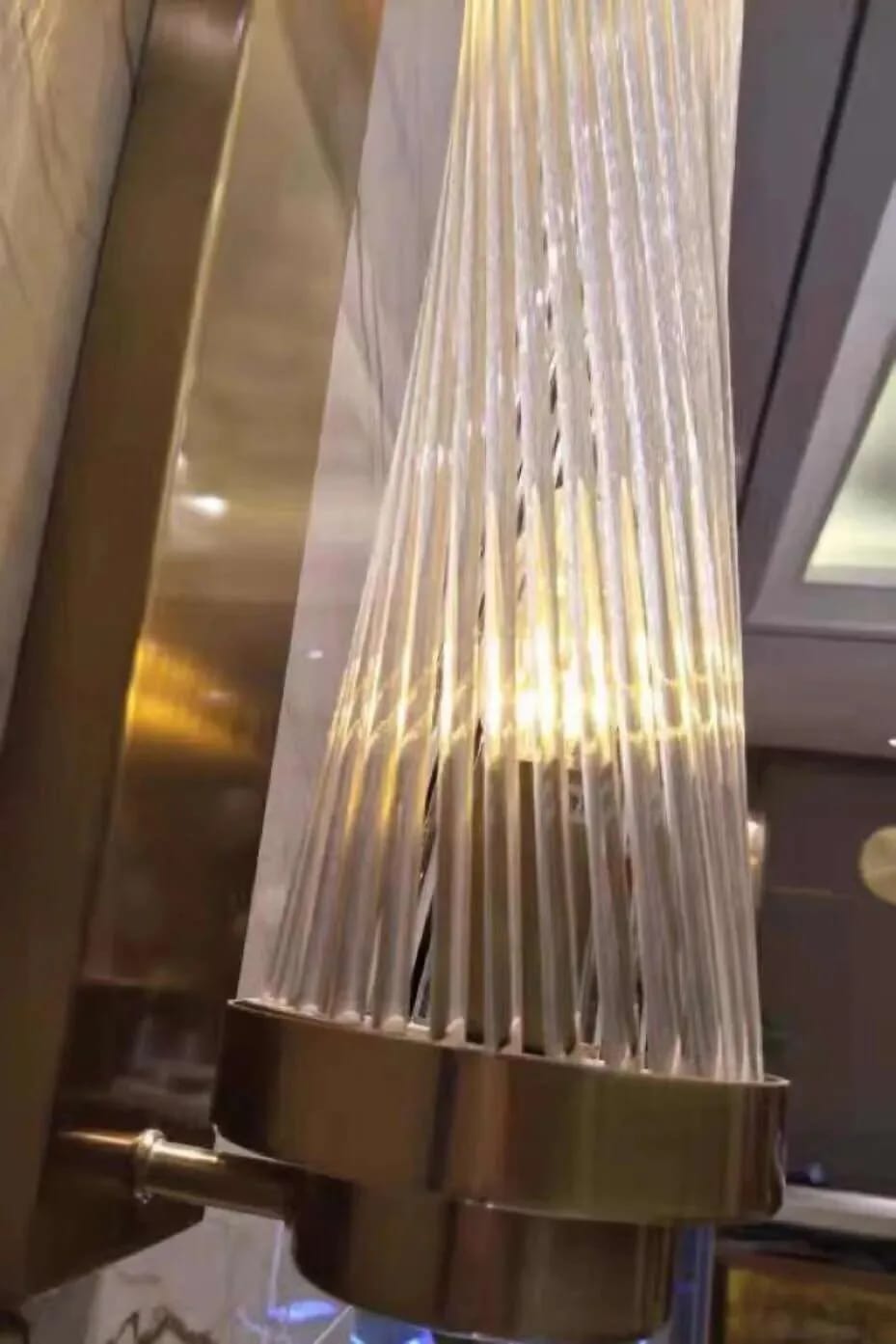 Customer photo review of Glass Rod Wall Light, Iron Wall Sconce, 2-Light, 40–60 cm