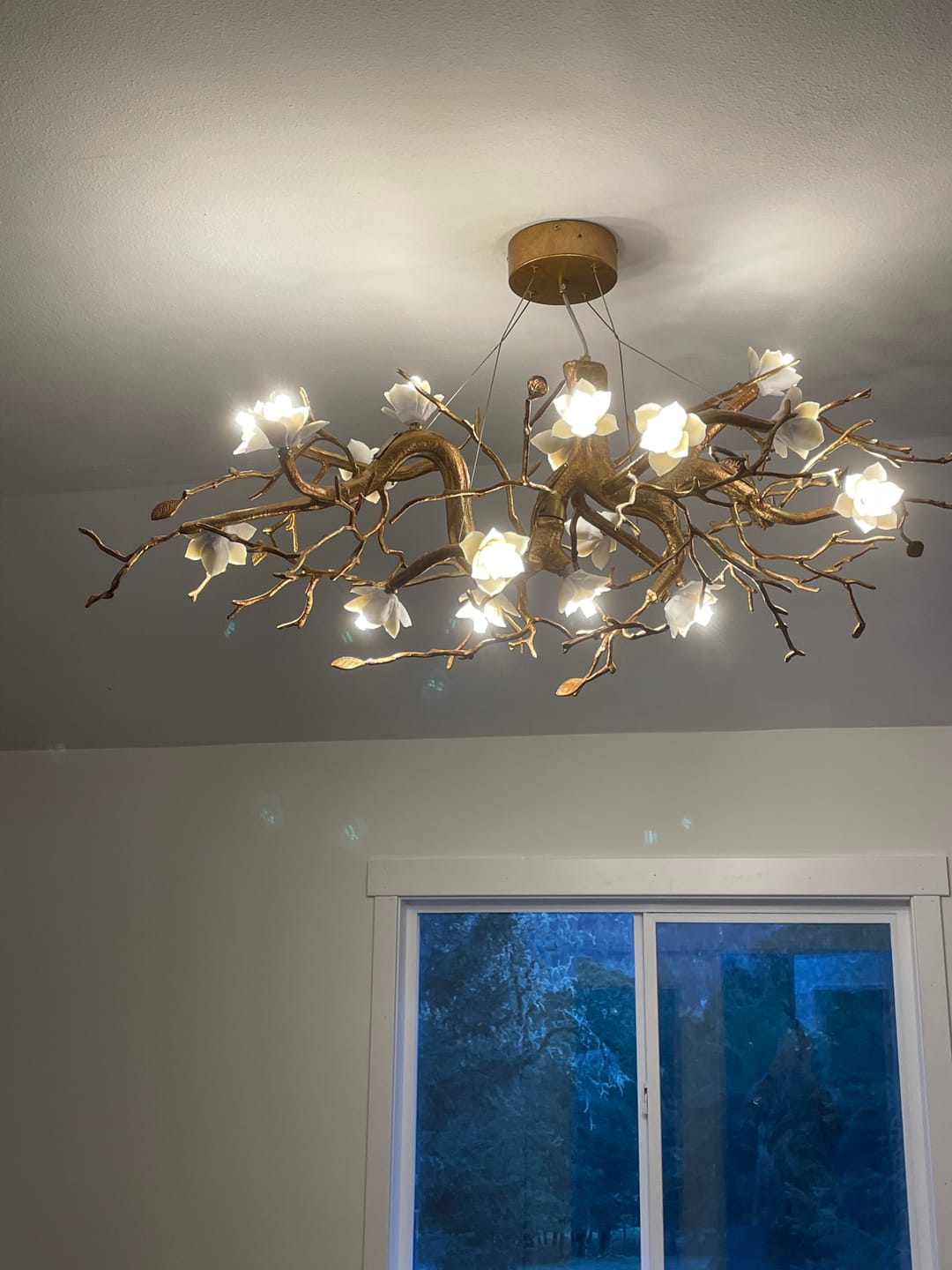 Customer photo review of Zenth Vintage Flower Chandelier