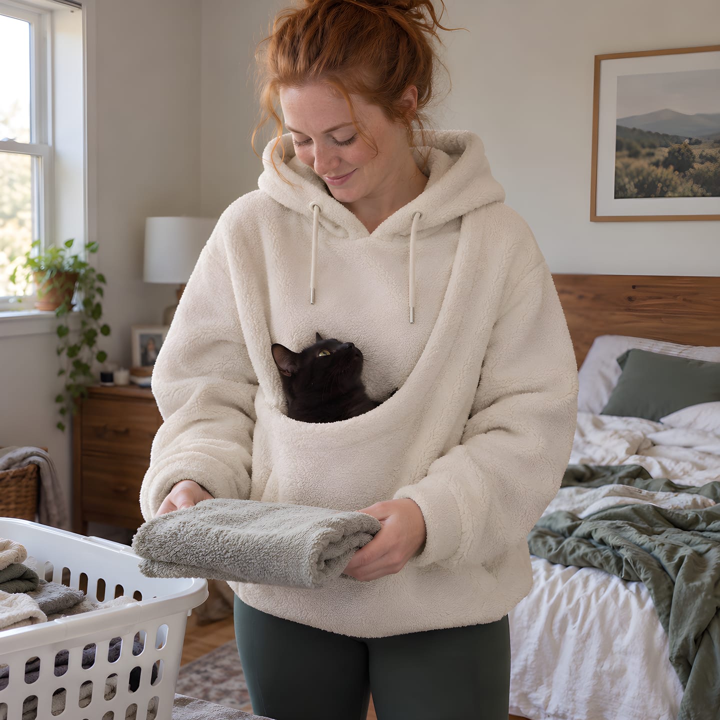 Customer photo review of Sudadera canguro para llevar a tu gato