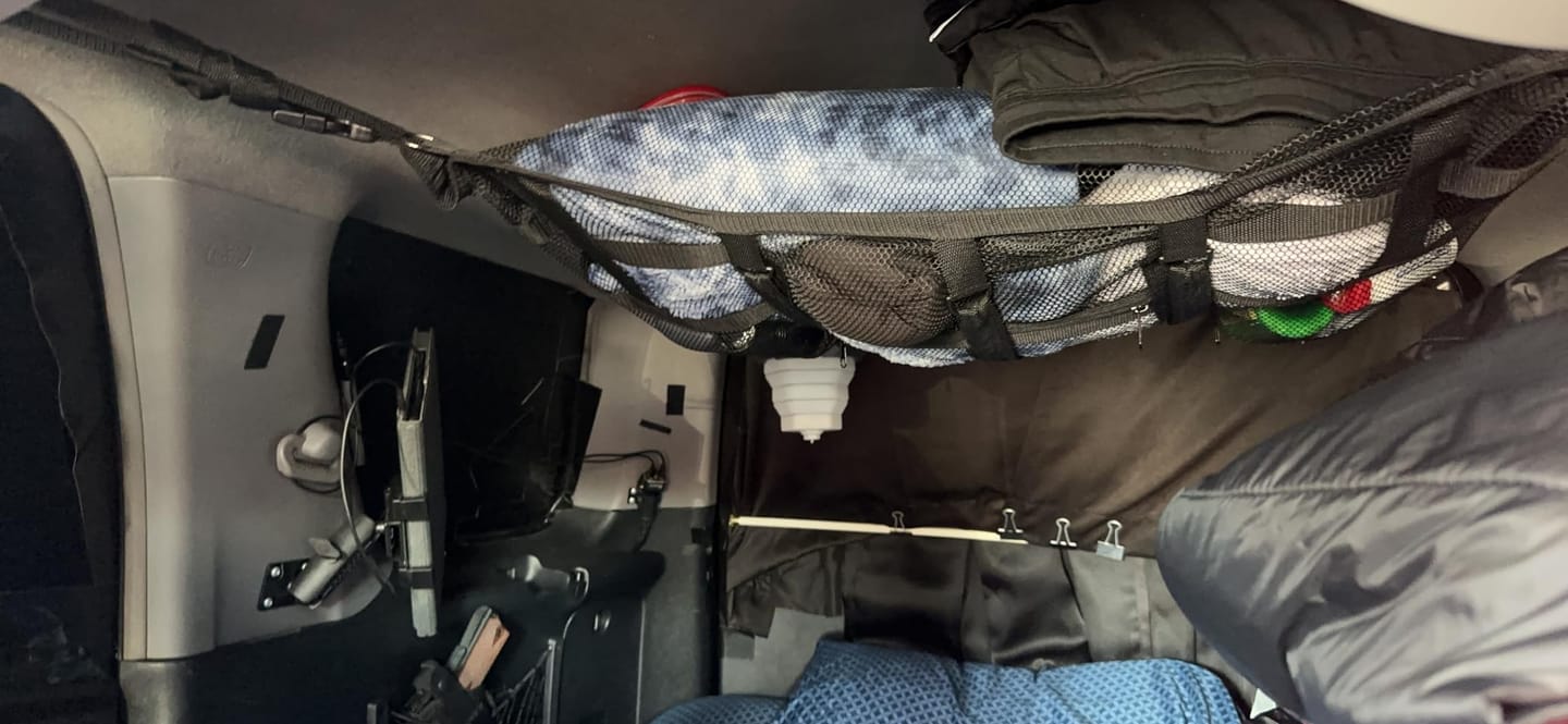 Customer photo review of Sky-Stow™ Car Ceiling Storage Net