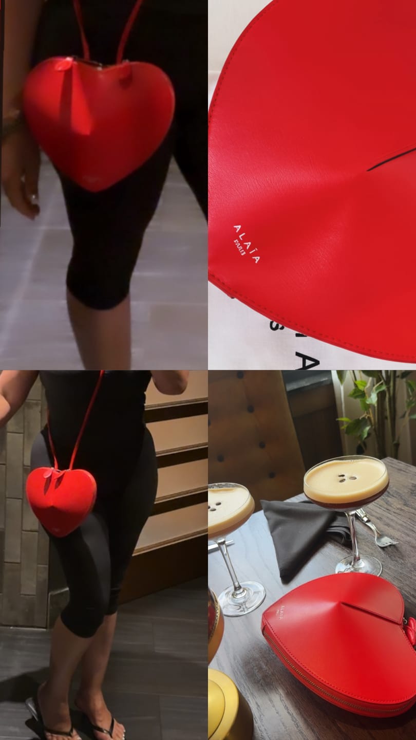 Customer photo review of LE COEUR BAG 21 IN CRIMSON RED CALFSKIN