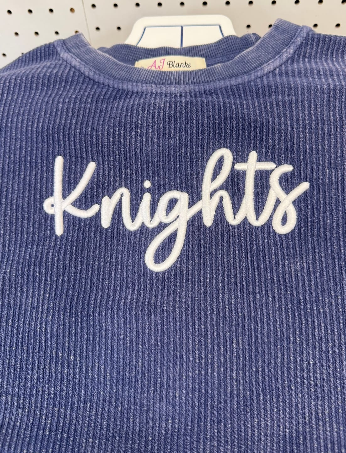 Customer photo review of Adult Oversized Corded Crew Sweatshirt