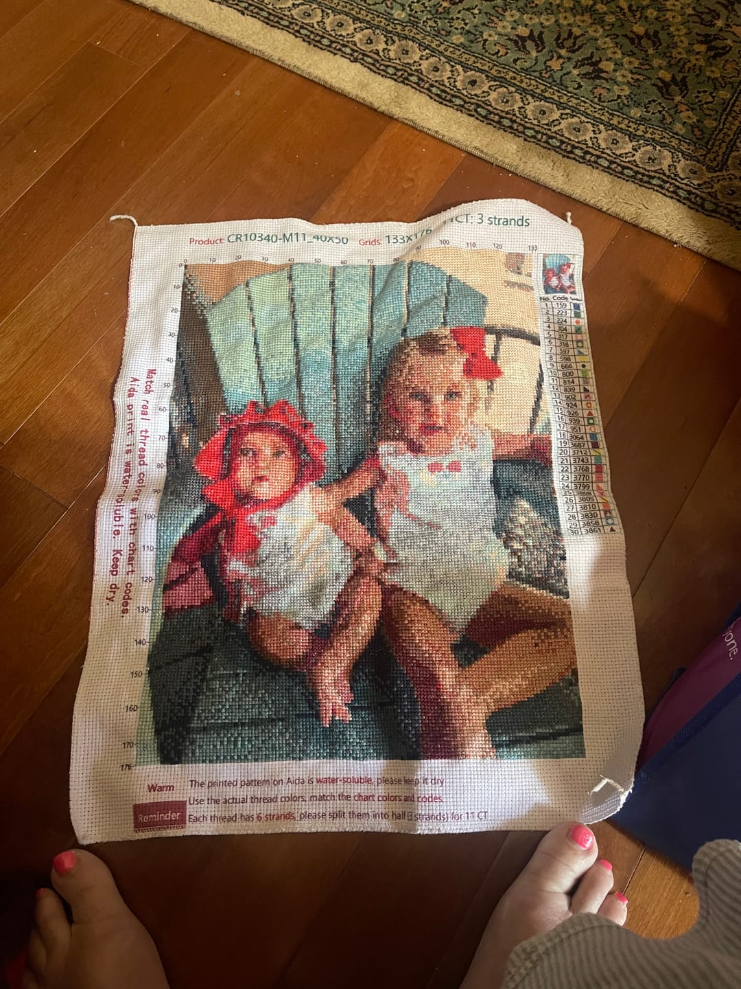 Customer photo review of Custom Cross Stitch Tapestry Kit | Just Upload Your Photo!