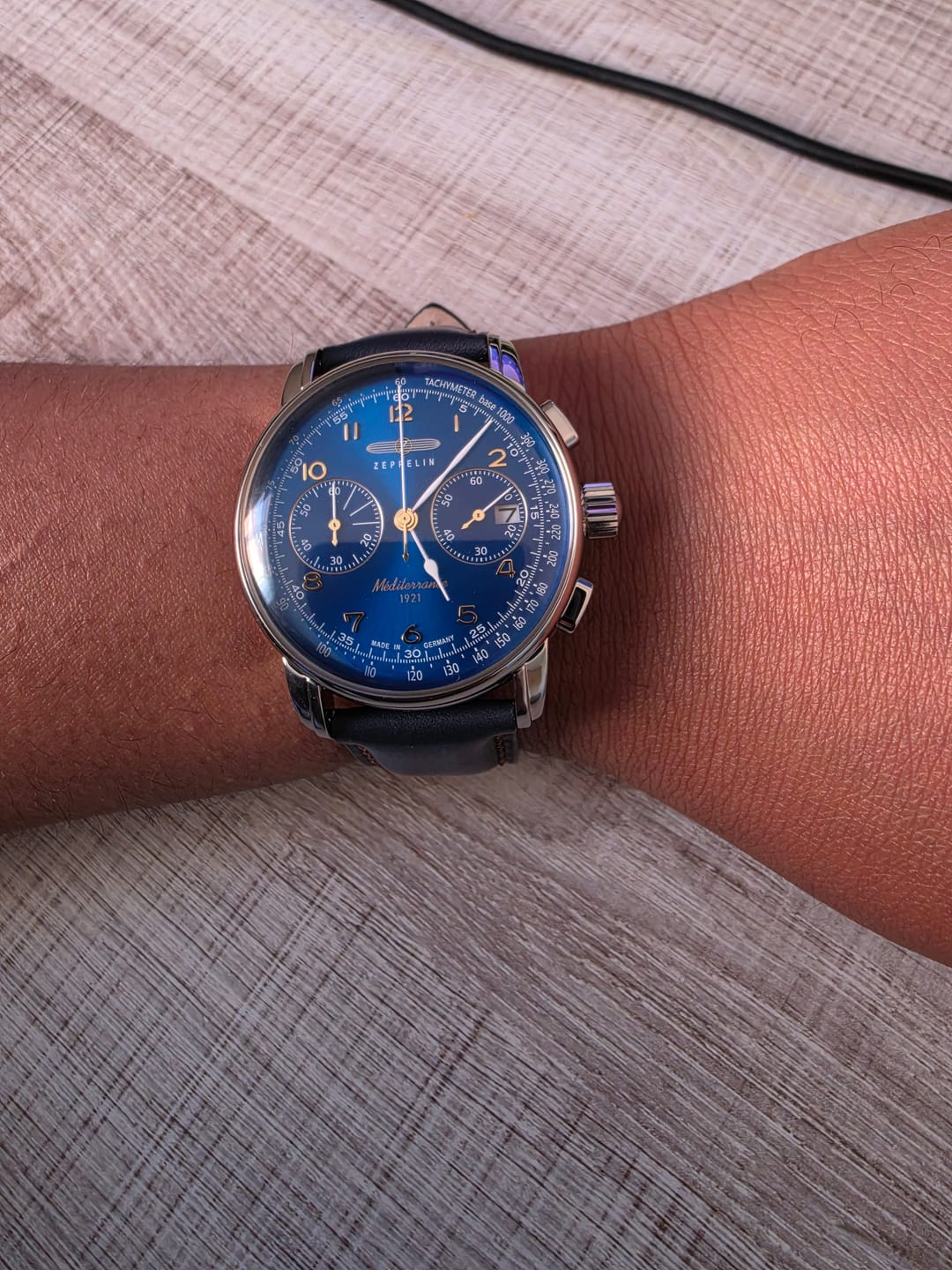 Customer photo review of ZEPPELIN Men's Mediterranee 1921 Chronograph Watch