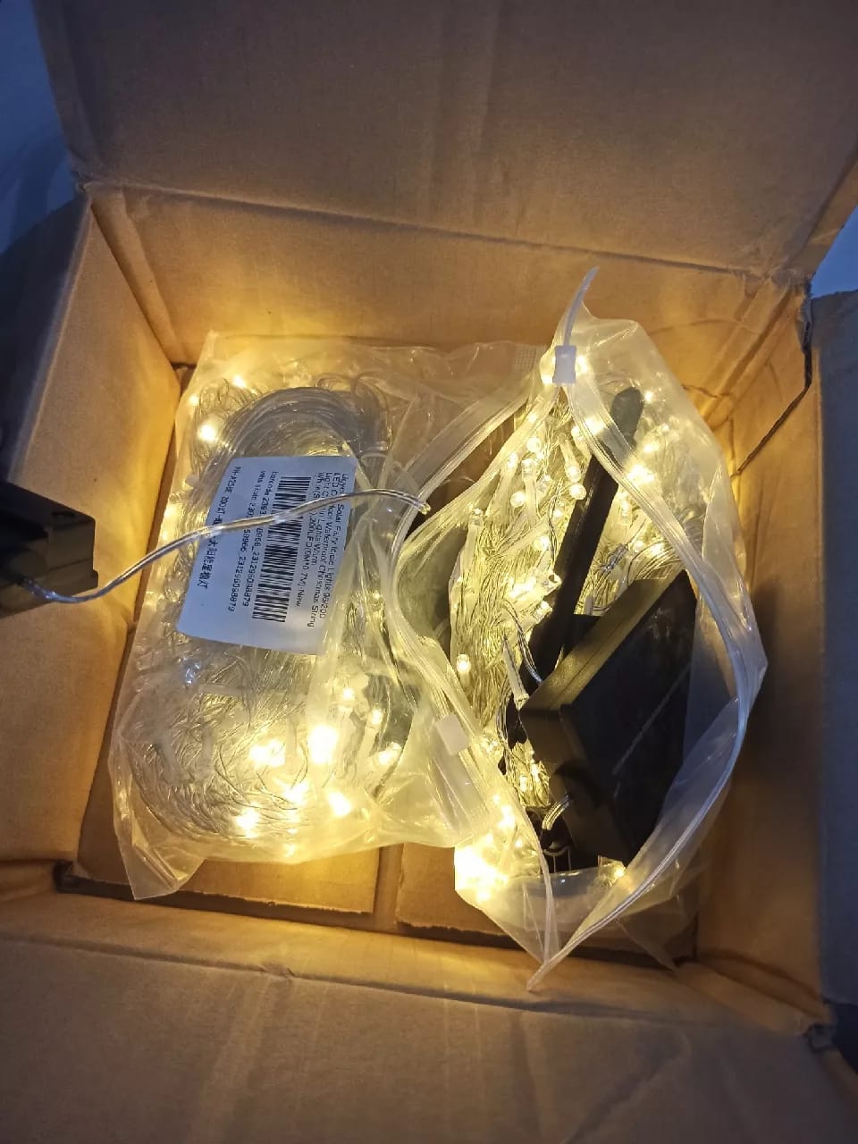 Customer photo review of Solar Curtain Light LED Outdoor Waterproof Christmas Lights