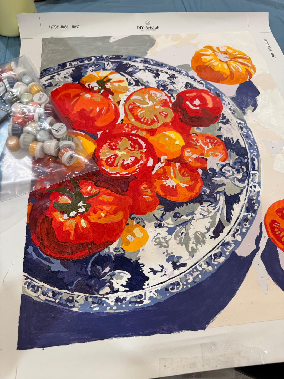 Customer photo review of Summer Plate | Paint by Number