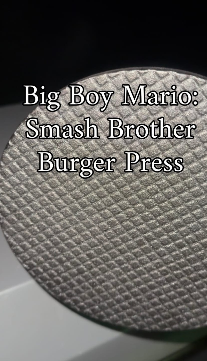 Customer photo review of Big Boy Mario: A Smash Brother Circular Burger Press