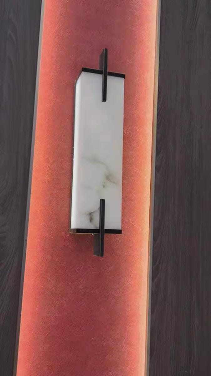 Customer photo review of Alabaster Wall Sconce, Wall Light, Vertical Slab, Integrated LED