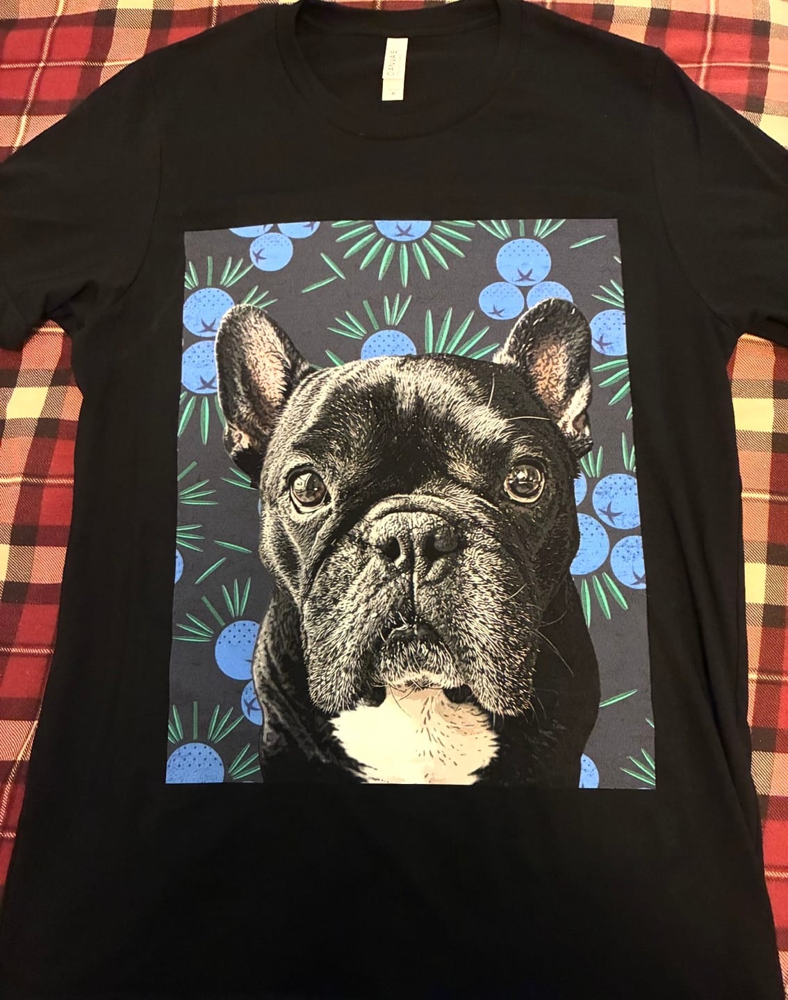 Customer photo review of Custom Pet Art Mens Crew Neck T-shirt