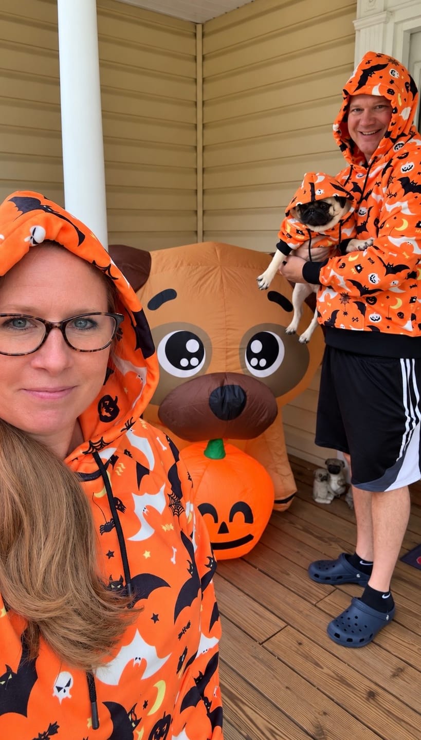 Customer photo review of Halloween Human Hoodie - Orange