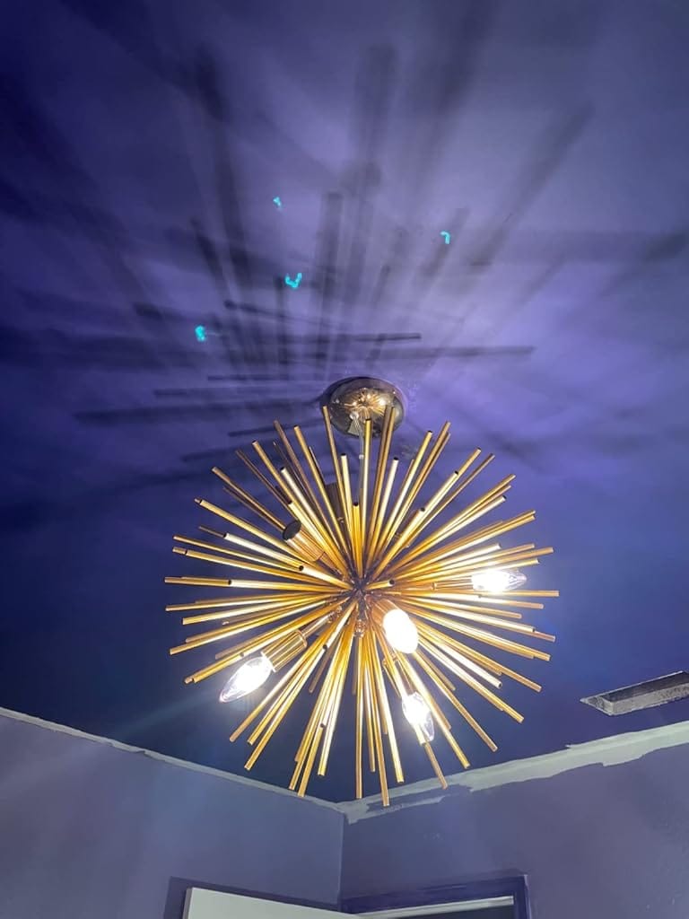 Customer photo review of Gold Spike Chandelier, Iron Frame, 9–12 Lights, 50–72 cm