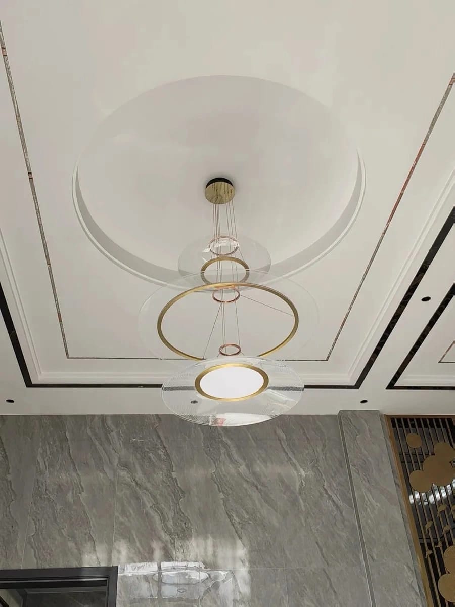 Customer photo review of Gold Ring Chandelier, Dimmable Integrated LED, 38–80 cm