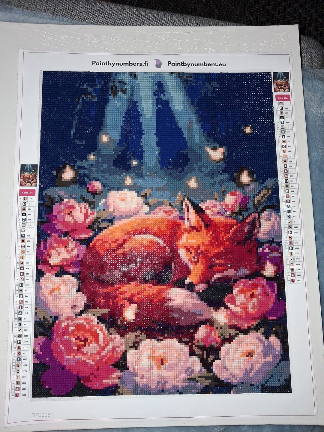 Customer photo review of Fox in Blossoms 30x40cm - Timanttimaalaus
