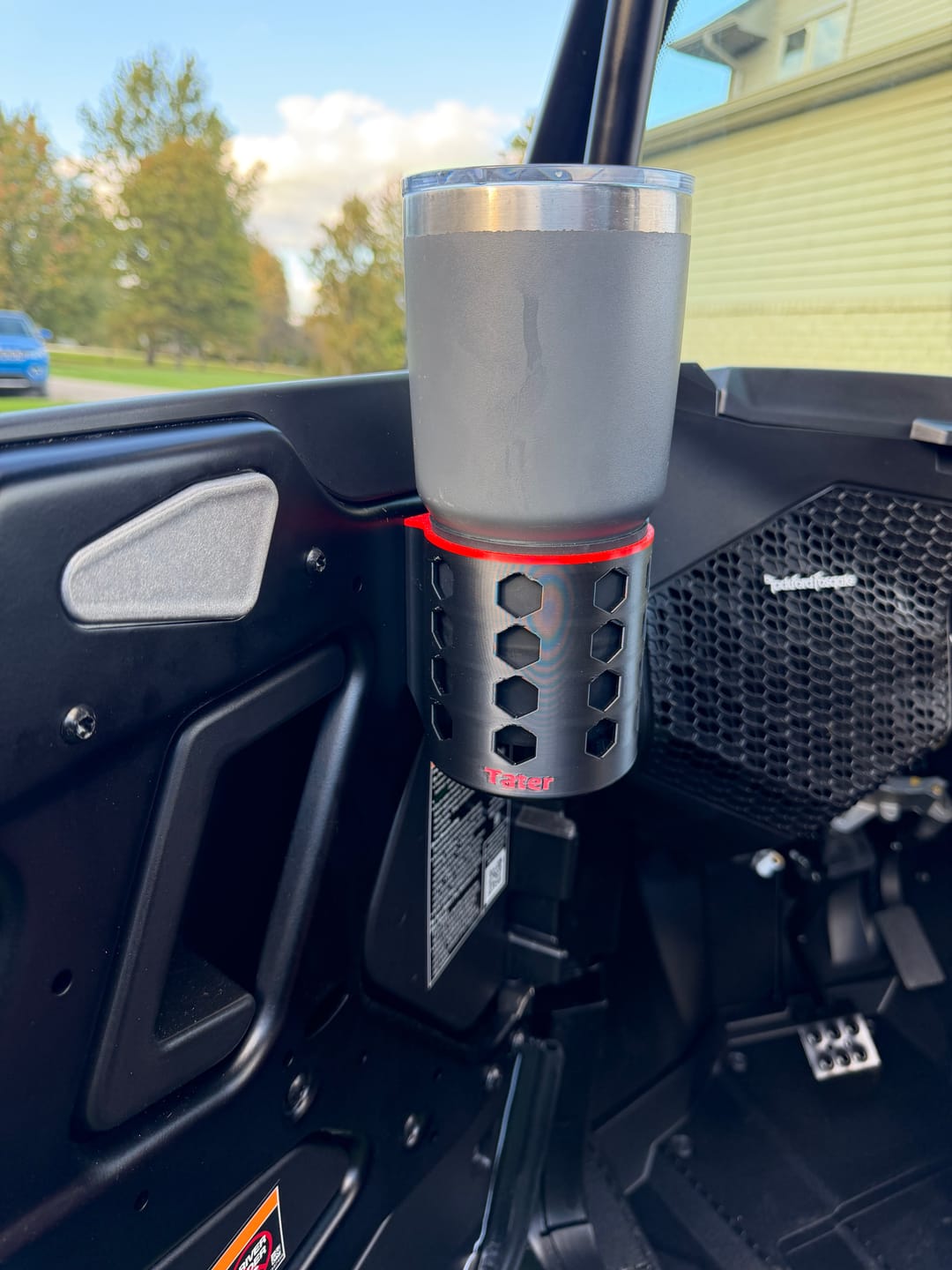 Customer photo review of Door-Mounted Cup Holder — 2024-2026 Polaris RZR XP and XP S 1000 (Pair)