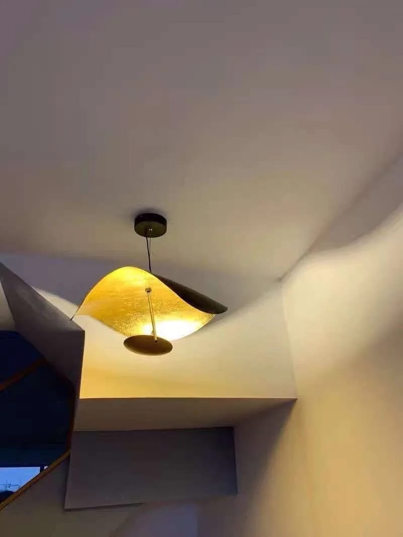Customer photo review of Gold Saucer Pendant Light for Dining Table, 1 or 2-Light, 60-80 cm