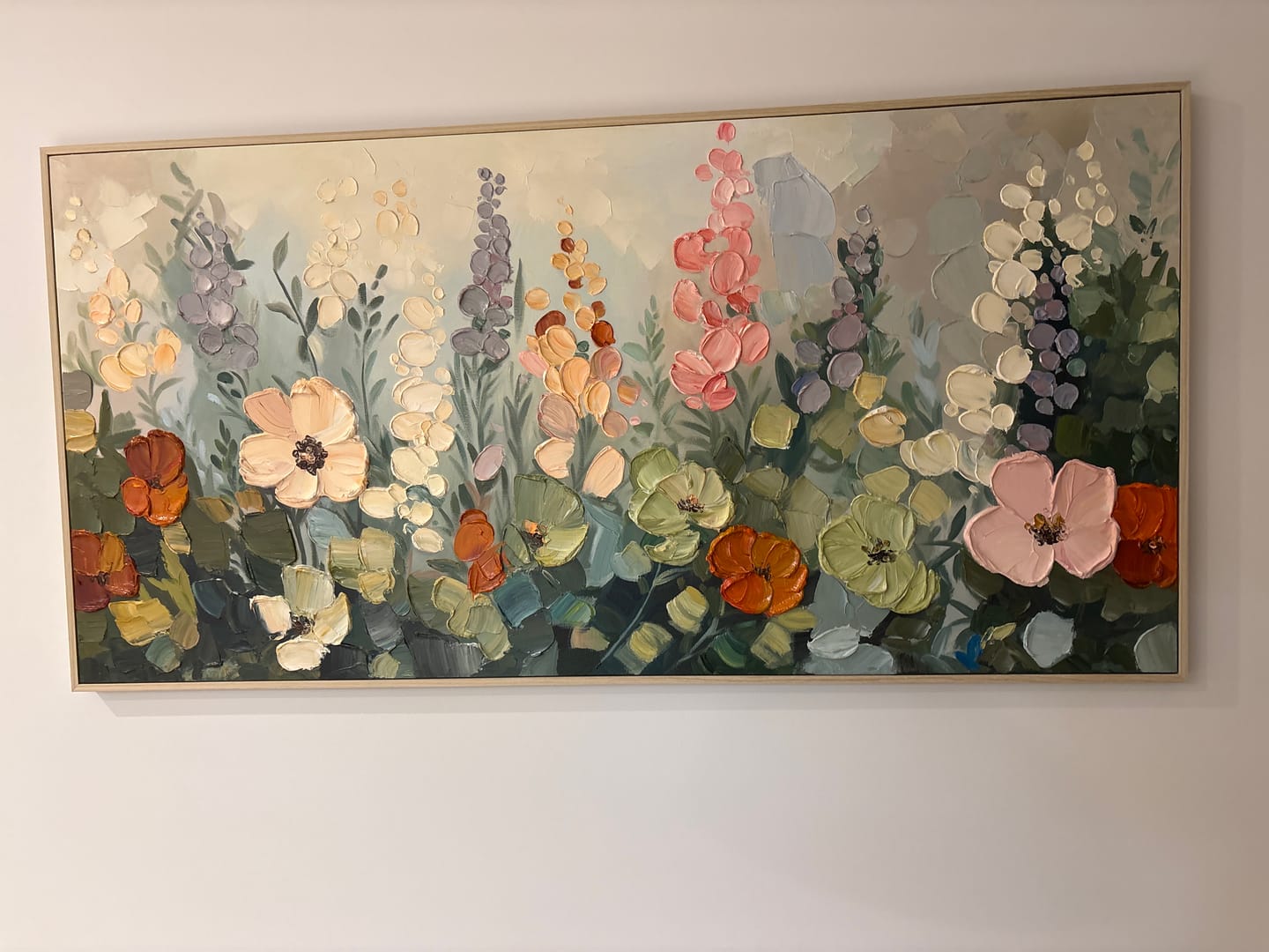 Customer photo review of Colorful Flower Abstract Textured Wall Art #FP137