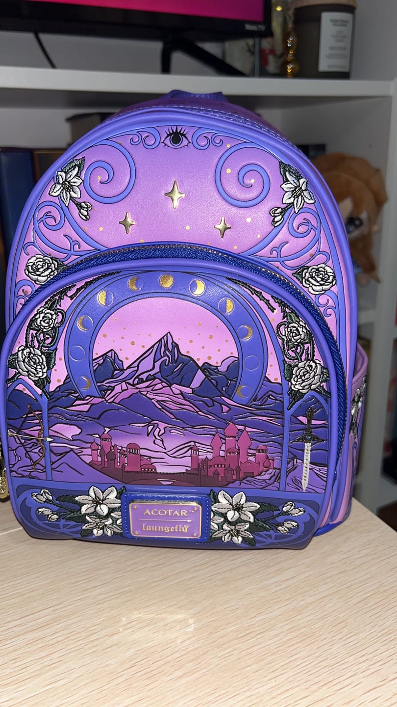 Customer photo review of Loungefly A Court of Thorns and Roses Ramiel Mountain Scented Mini Backpack