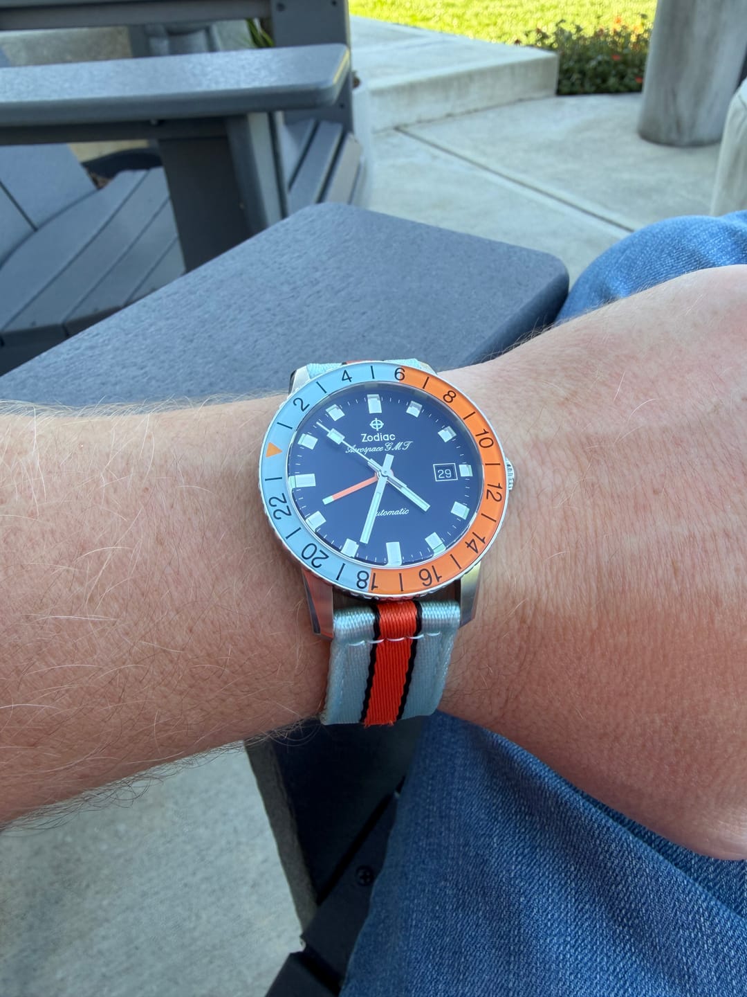 Customer photo review of Alpha2 - Racing Stripe - Blue Orange Black