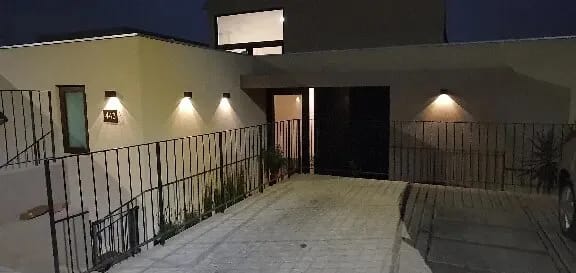 Customer photo review of Outdoor Wall Light, Solar Powered, IP65, Black, Wall Sconce