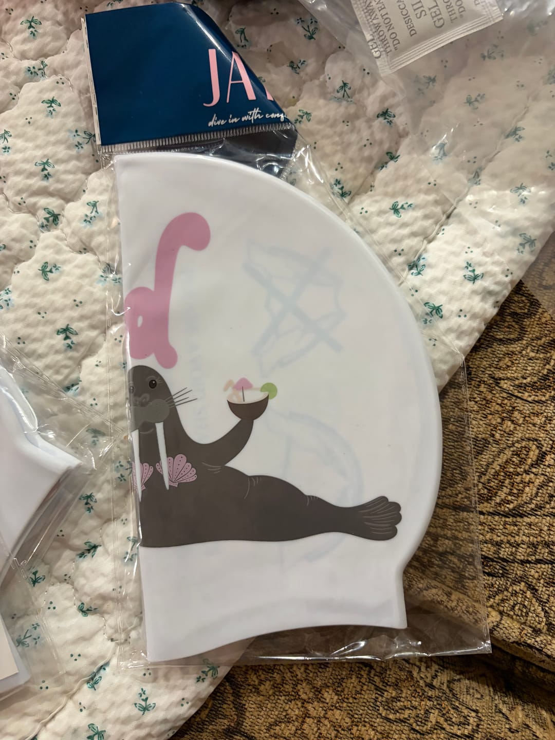 Customer photo review of JAYD Swim Cap - Shell Yeah