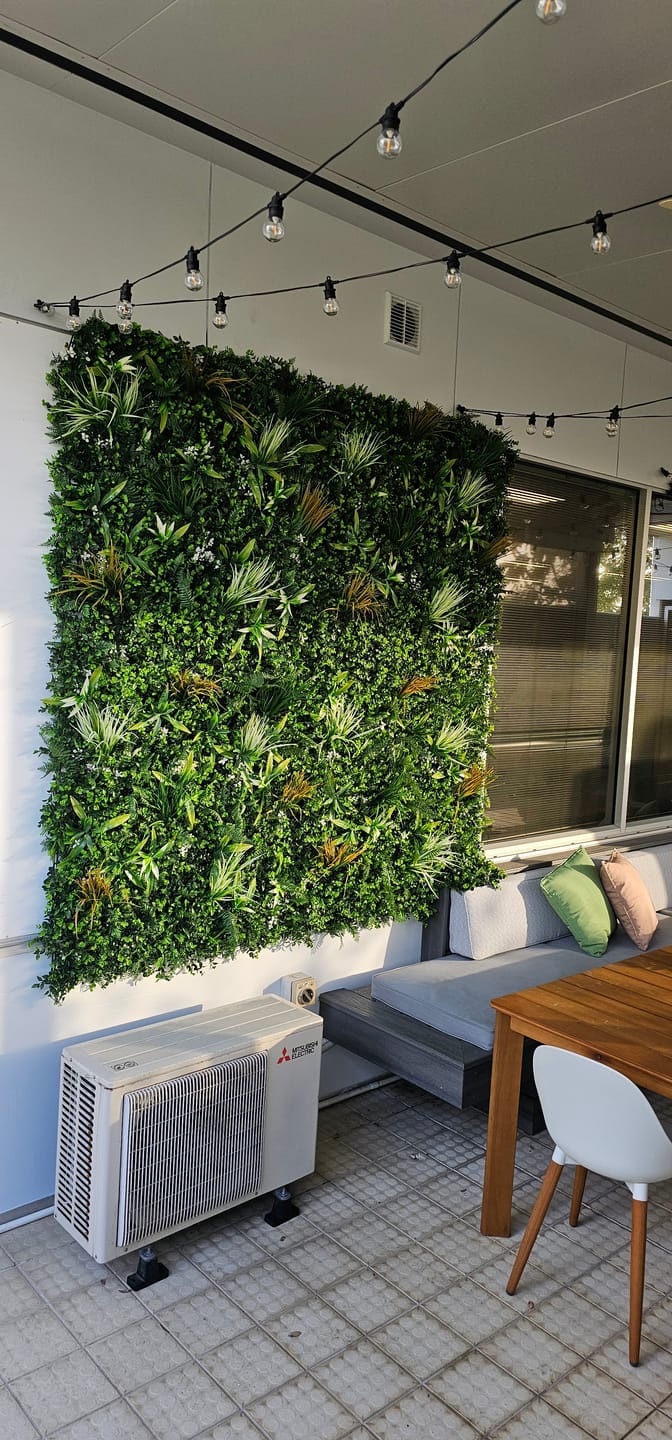 Customer photo review of Luxury Wild Tropics Vertical Garden Green Wall Panel 1m x 1m – SGS UV Resistant