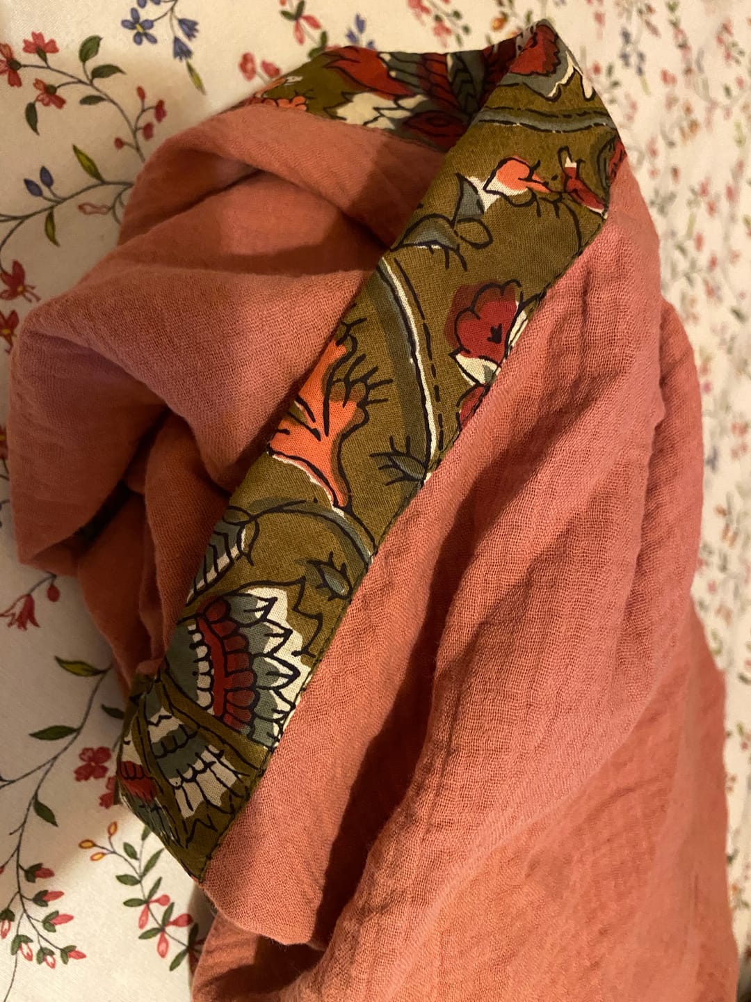 Customer photo review of Le foulard Calista Terracotta rosé/Ila