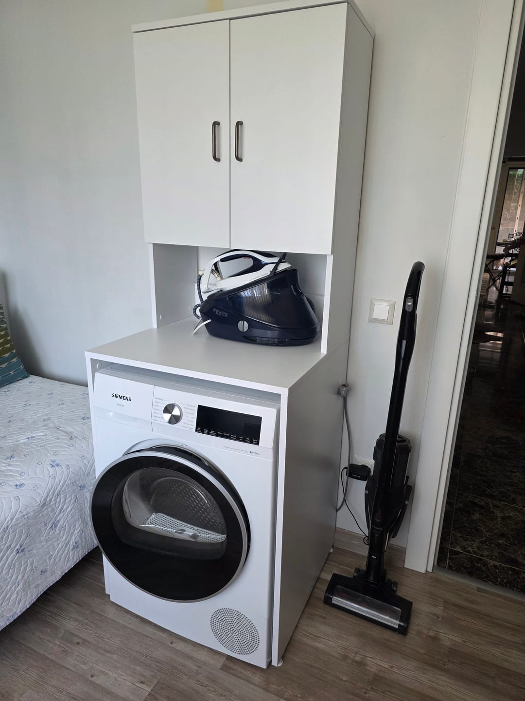 Customer photo review of Rani KD136 Çamaşır Makinesi Dolabı 2 Raflı 2 Kapaklı Banyo Dolabı Beyaz