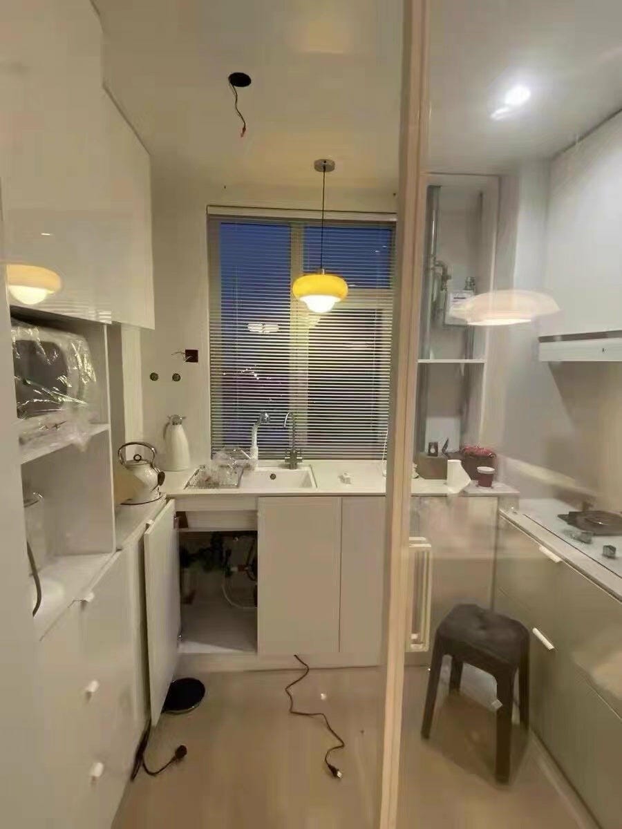 Customer photo review of Pumpkin Glass Pendant Light for Dining Table, 1-Light Wood