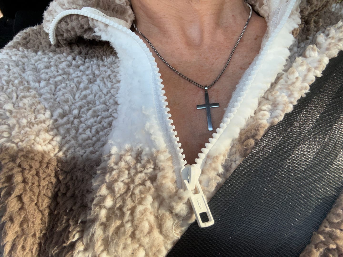 Customer photo review of Classic Cross & Box Chain