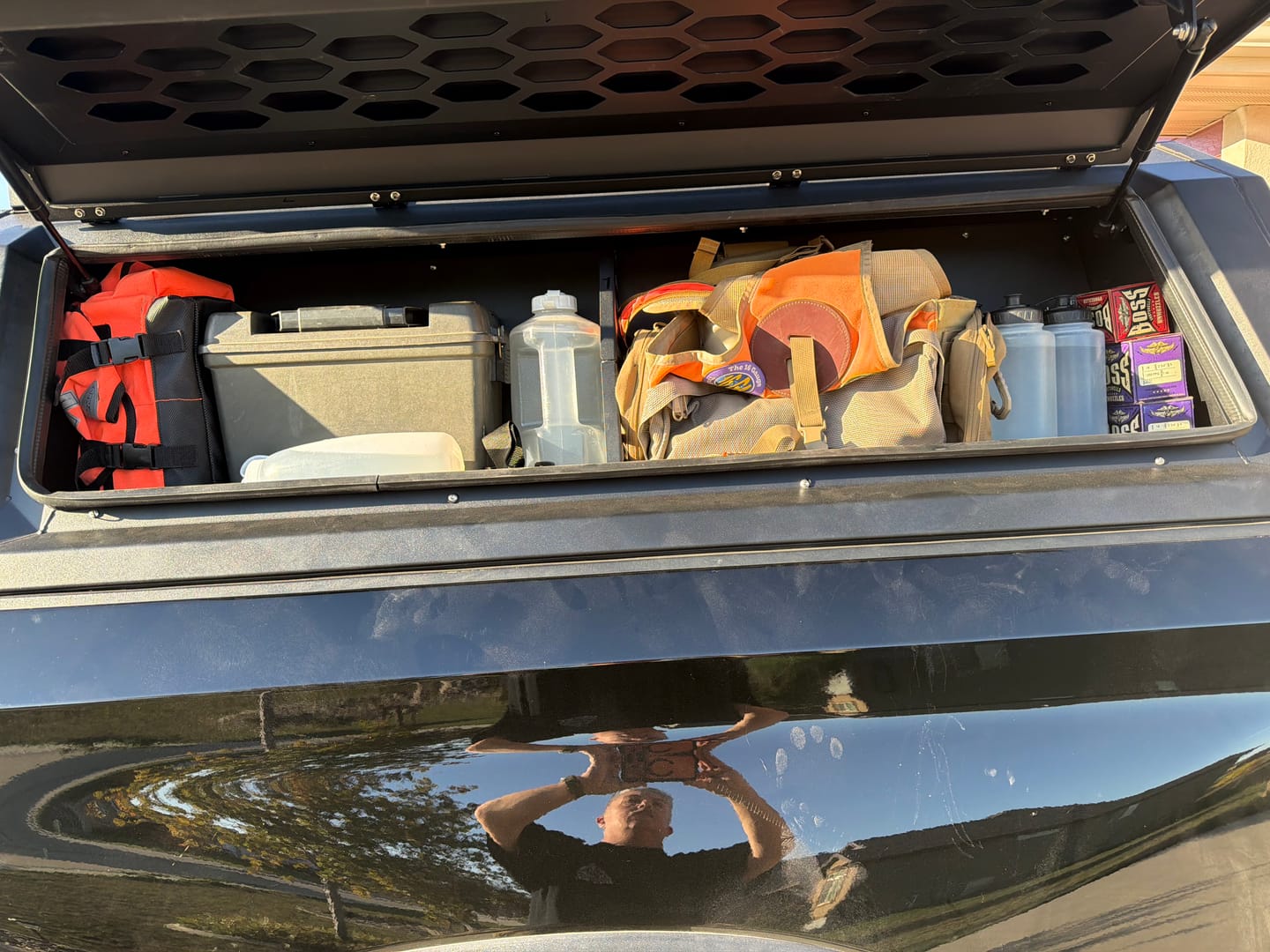 Customer photo review of OPENROAD Truck Cap Storage Box