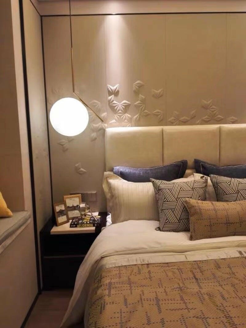 Customer photo review of Globe Pendant Light, White Glass, Brass or Black Stem, 20 cm