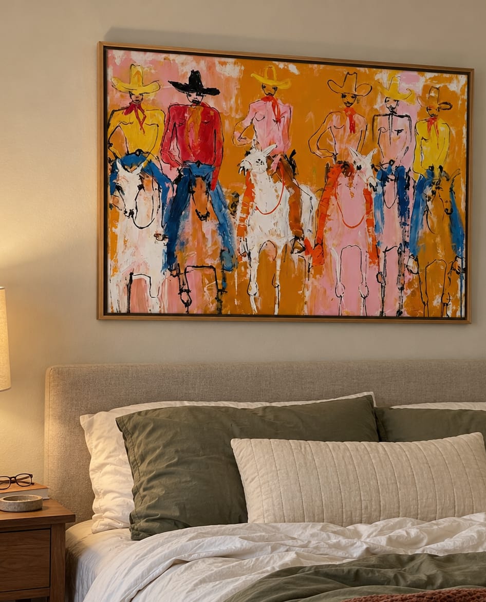 Customer photo review of Golden Posse-Cowboy Riders Painting