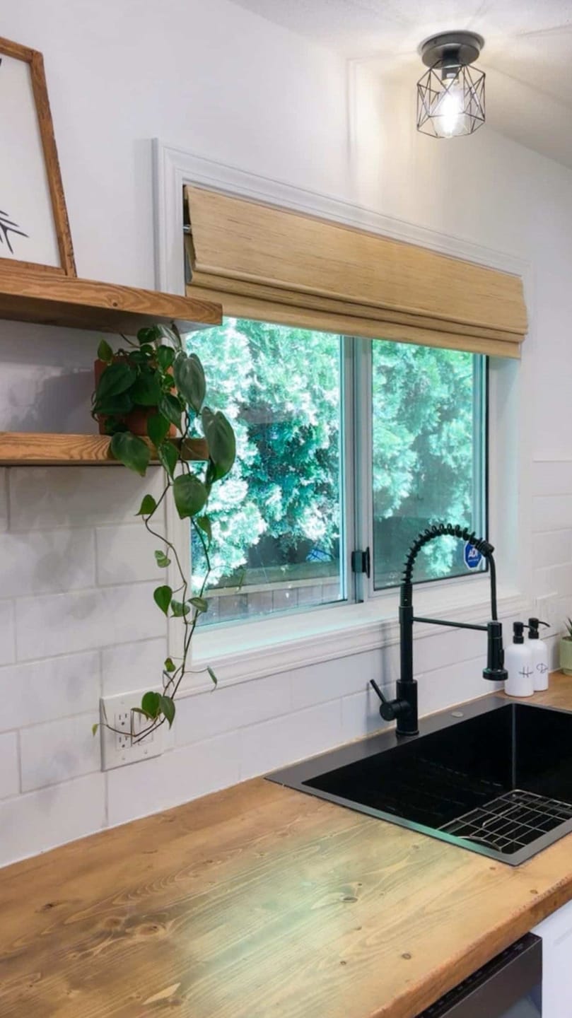 Customer photo review of Rattan Natural Bamboo Woven Wood Shades