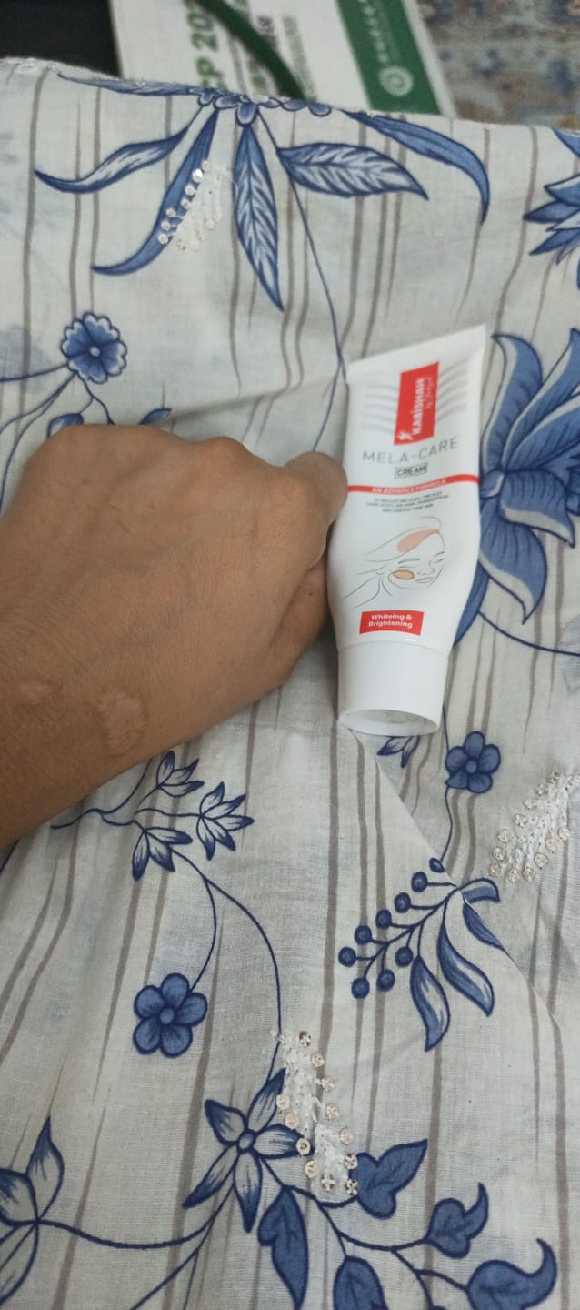 Customer photo review of Mela Care Advanced Brightening Cream Double Pack Bundle