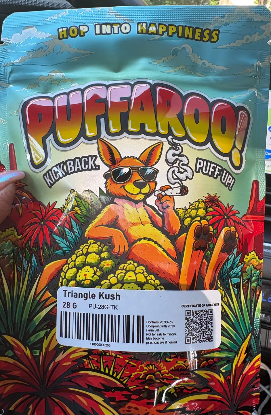 Customer photo review of Puffaroo - Triangle Kush - 28 Grams - Indica