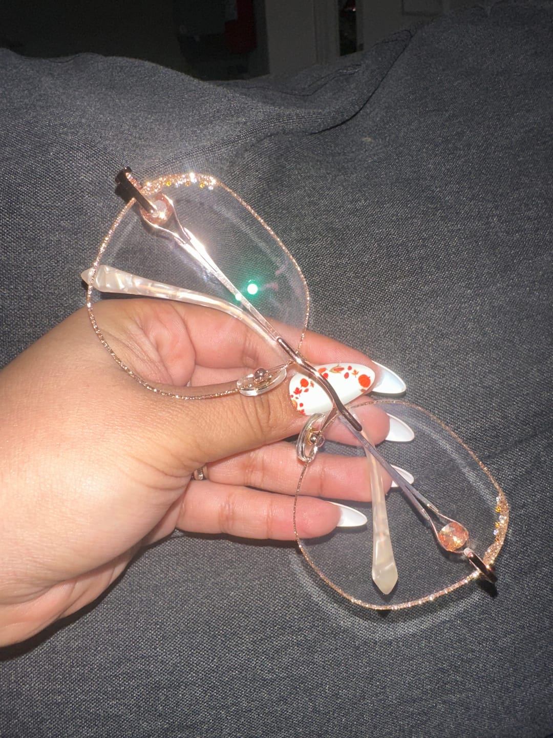 Customer photo review of Glitter Eyeglasses