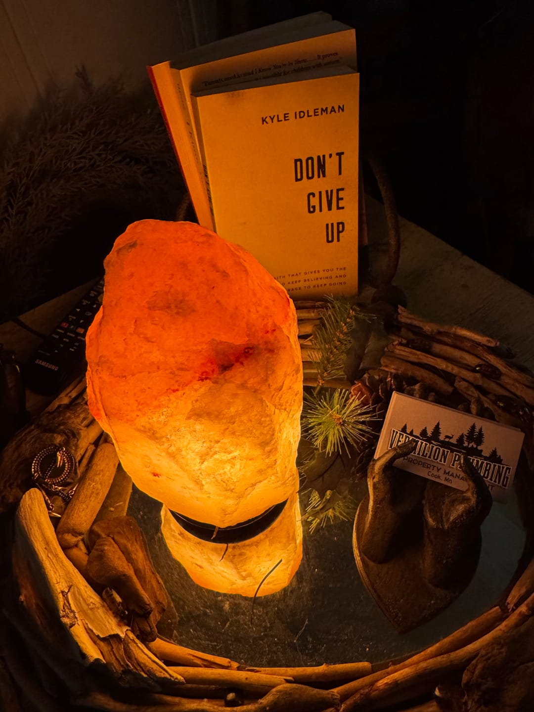 Customer photo review of Natural Pink Himalayan Salt Lamp 3-5 Lbs