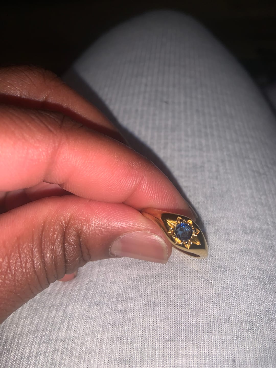 Customer photo review of Celestial Blue Star Ring