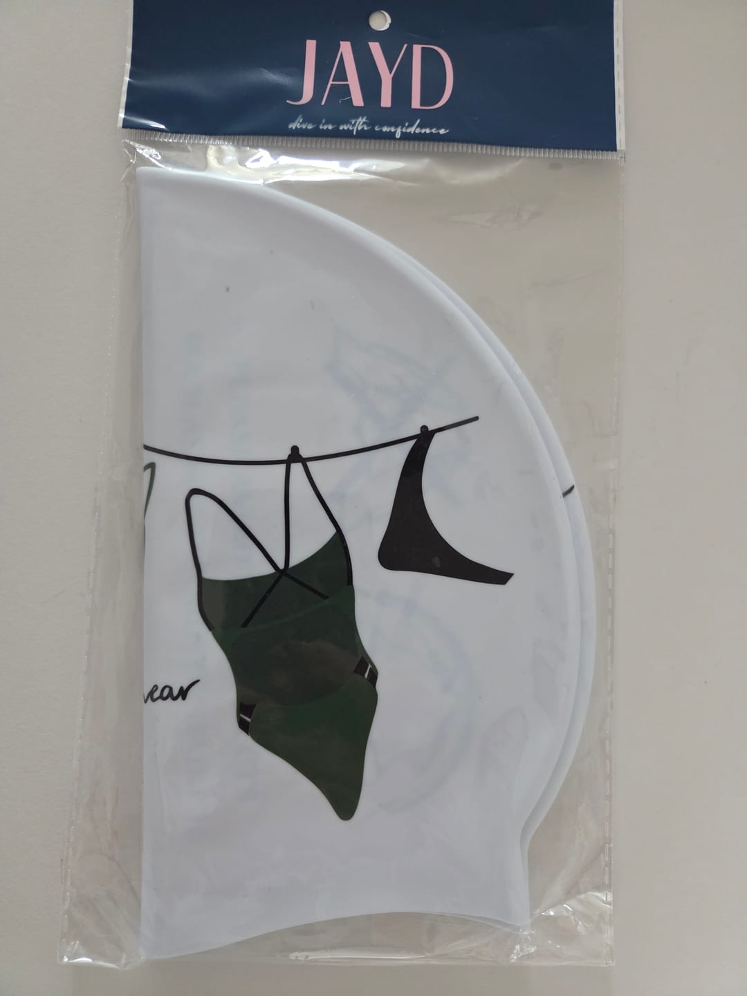 Customer photo review of JAYD Swim Cap - Salty Days in JAYD