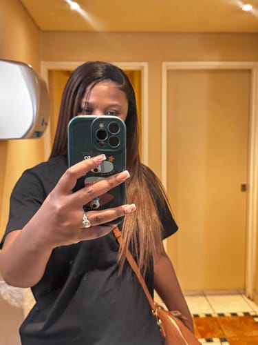 Customer photo review of Vietnamese Super Double Drawn Bone Straight Ombre Chocolate Brown Bundles