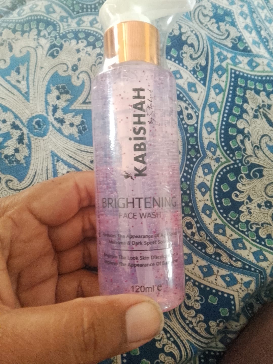 Customer photo review of LuminaBright Whitening Face Wash